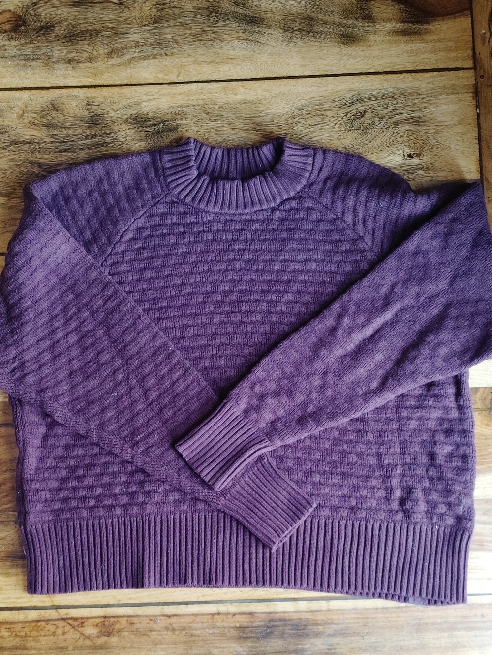 Lululemon Texture Play Thick Crewneck Sweater Viscose Acrylic Cashmere Blend